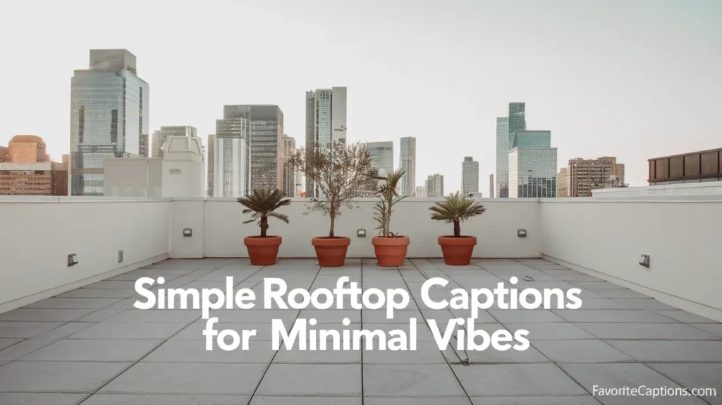 Simple rooftop captions for minimal vibes