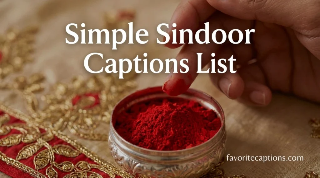 Simple Sindoor Captions List