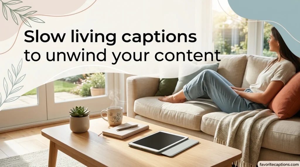 Slow living captions to unwind your content