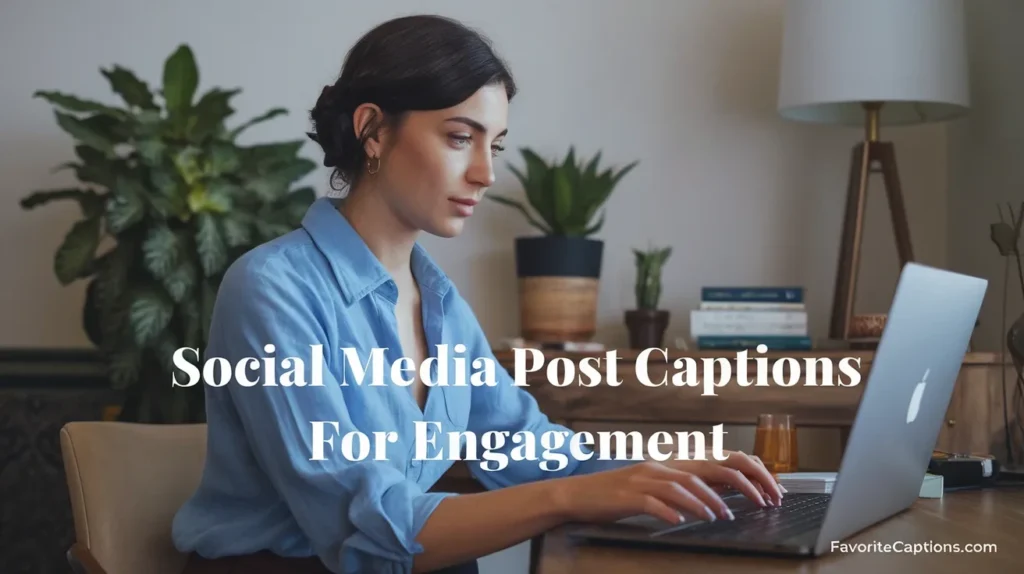 Social media post captions for engagement