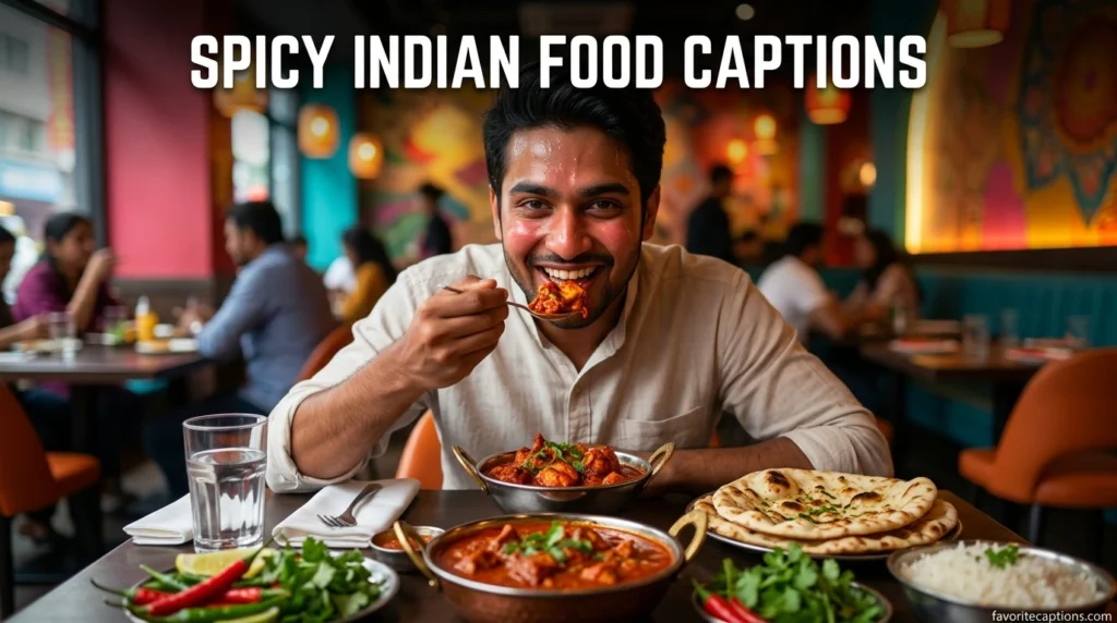 Spicy Indian Food Captions