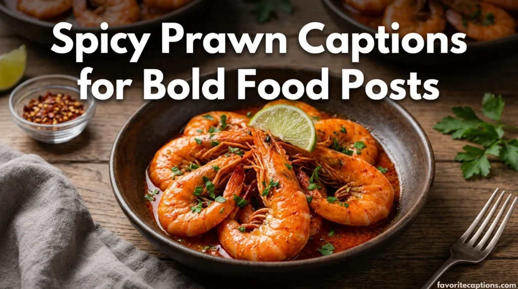 Spicy Prawn Captions for Bold Food Posts