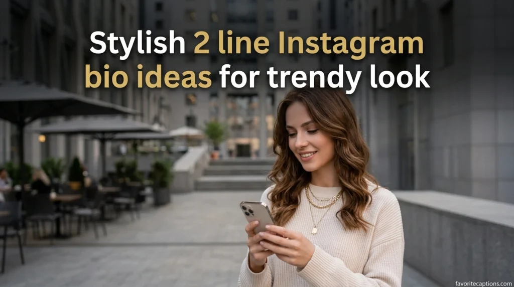 Stylish 2 line Instagram bio ideas for trendy look