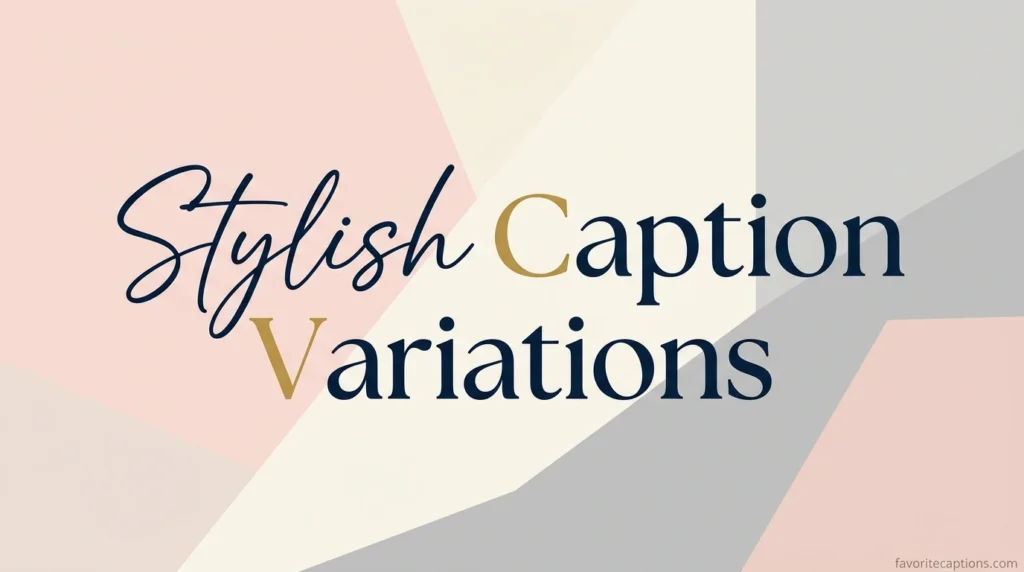 Stylish Caption Variations