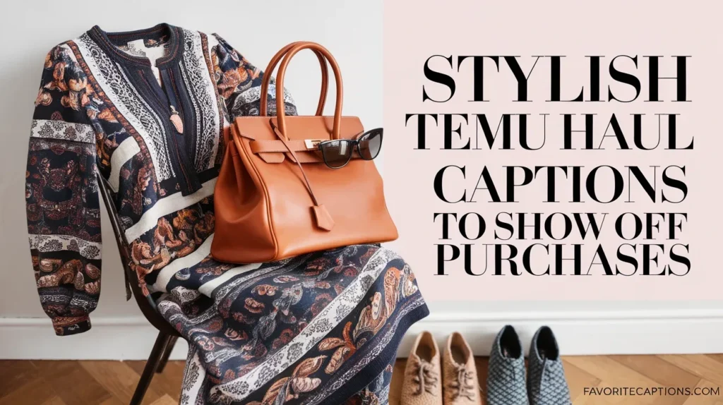 Stylish temu haul captions to show off purchases