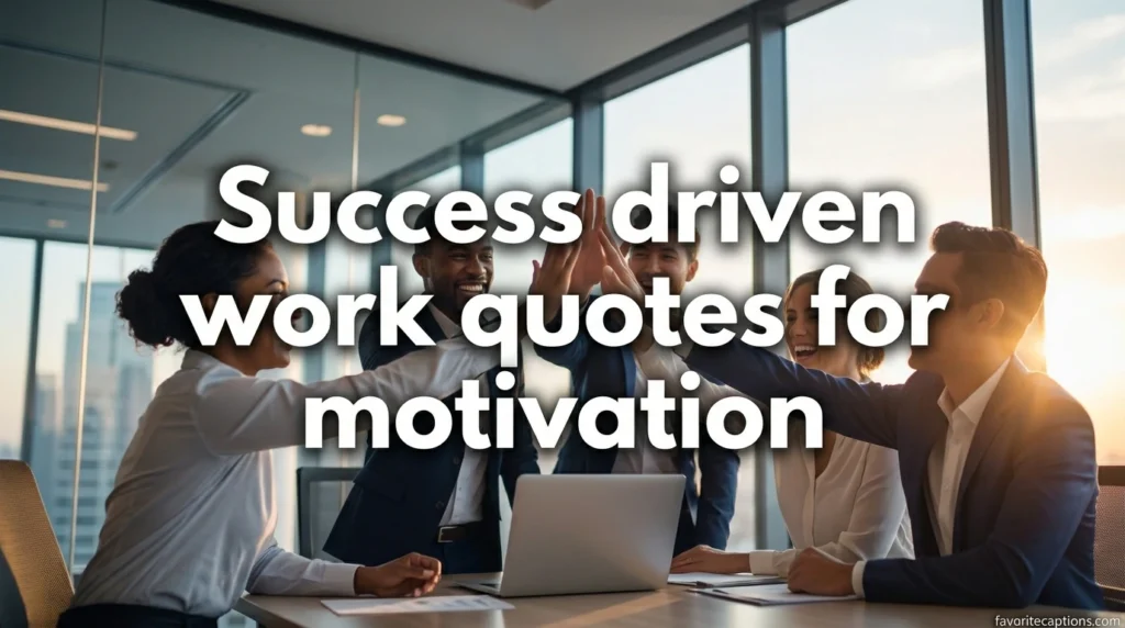 Success driven work quotes for motivation