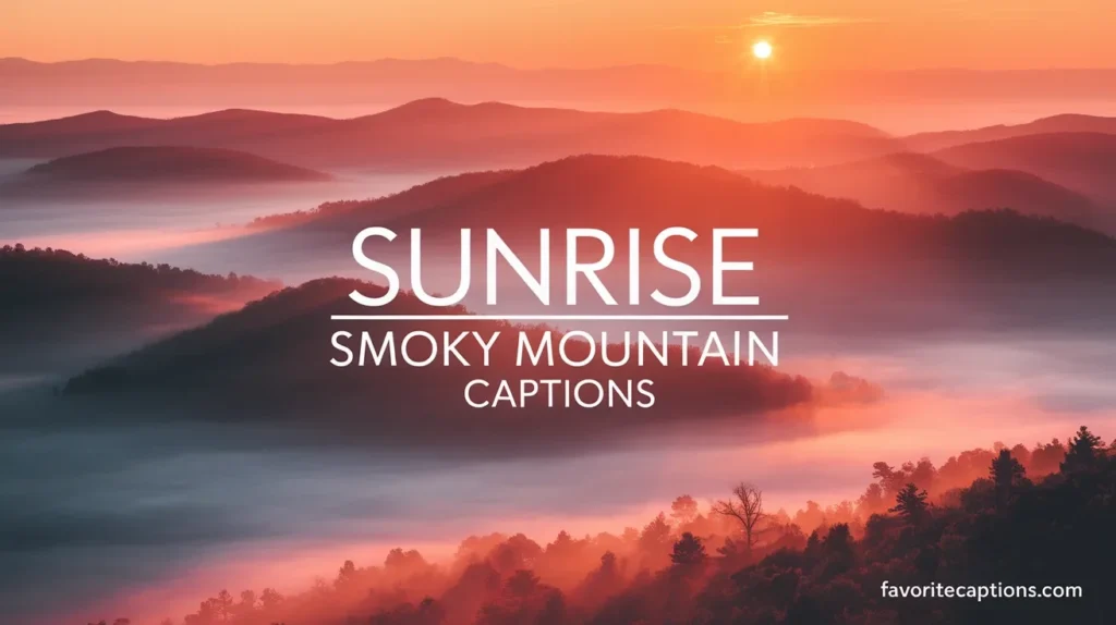 Sunrise Smoky Mountain Captions