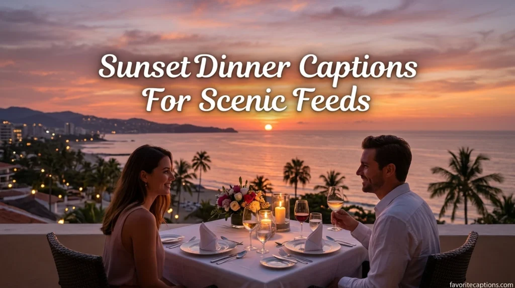 Sunset Dinner Captions For Scenic Feeds