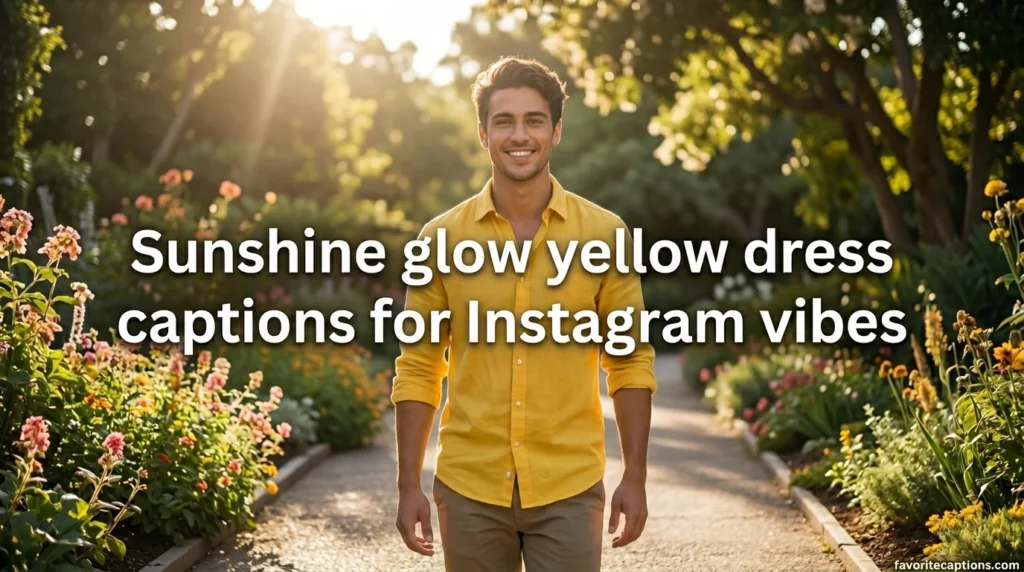 Sunshine glow yellow dress captions for Instagram vibes