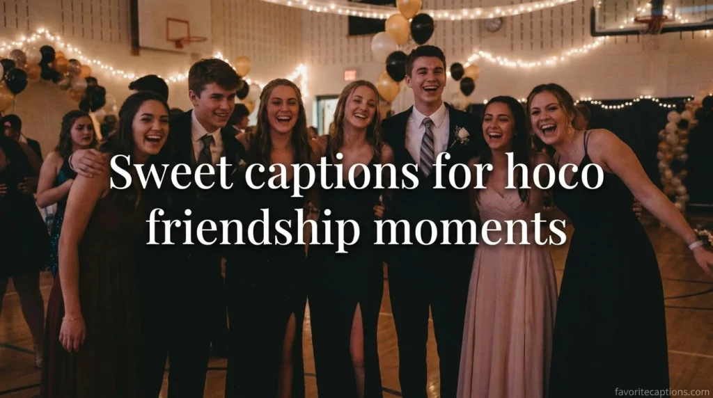 Sweet captions for hoco friendship moments