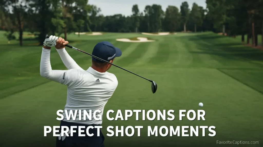 Swing captions for perfect shot moments