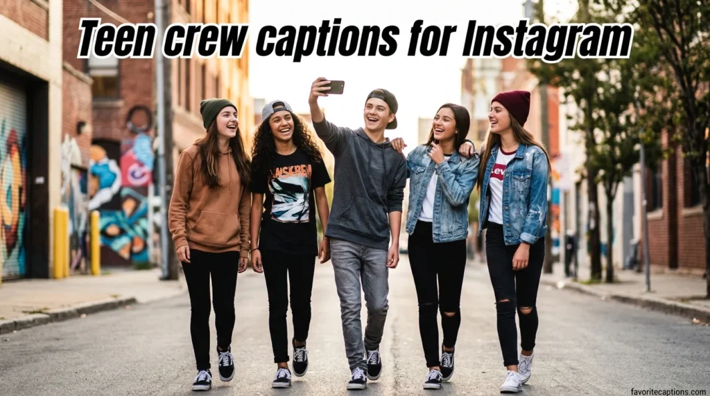 Teen crew captions for Instagram