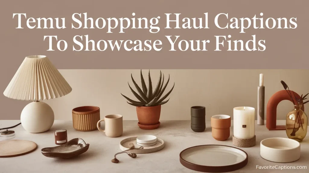 Temu shopping haul captions to showcase your finds