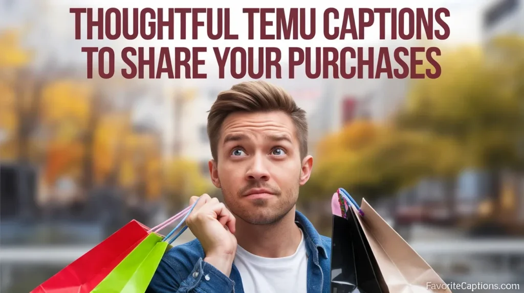 Thoughtful temu captions to share your purchases