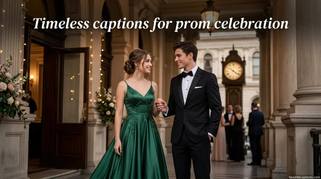 Timeless captions for prom celebration