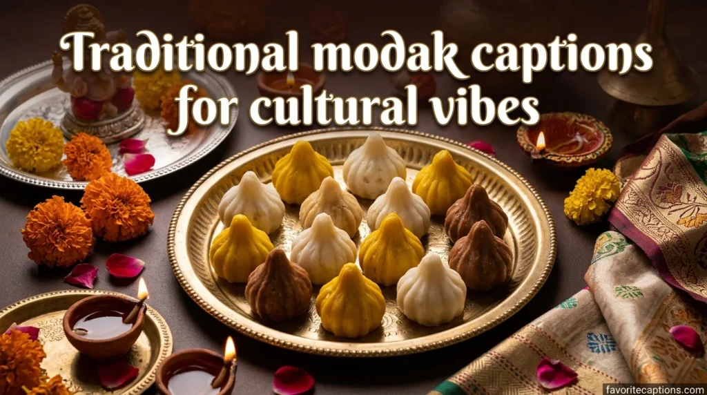 Traditional modak captions for cultural vibes