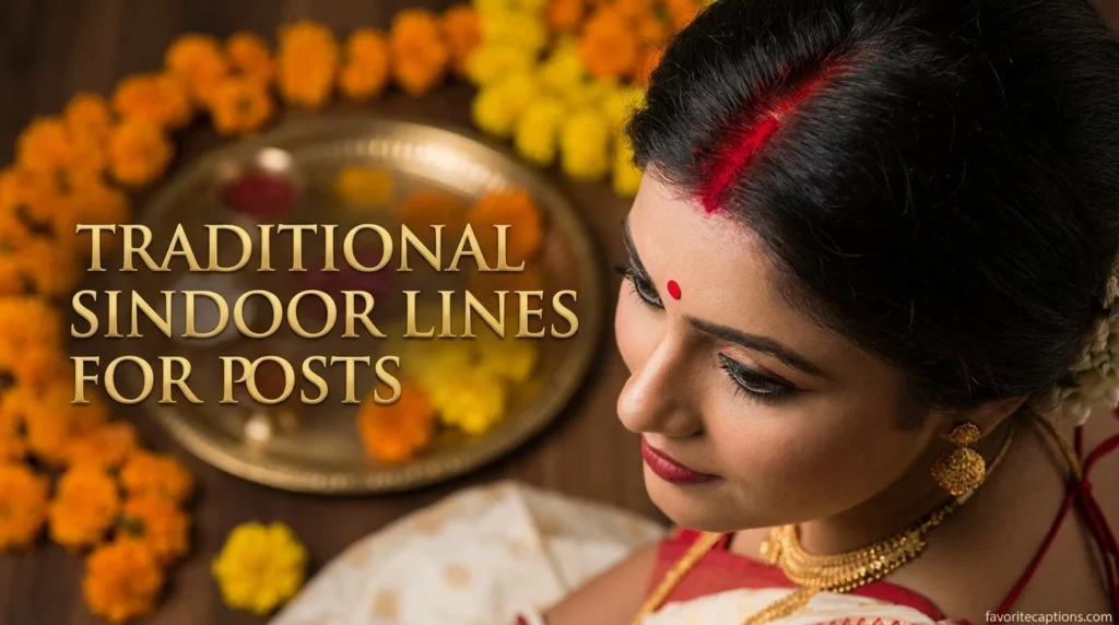 Traditional Sindoor Lines for Posts