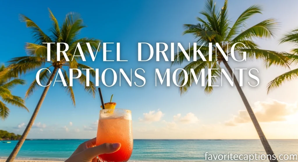 Travel drinking captions moments