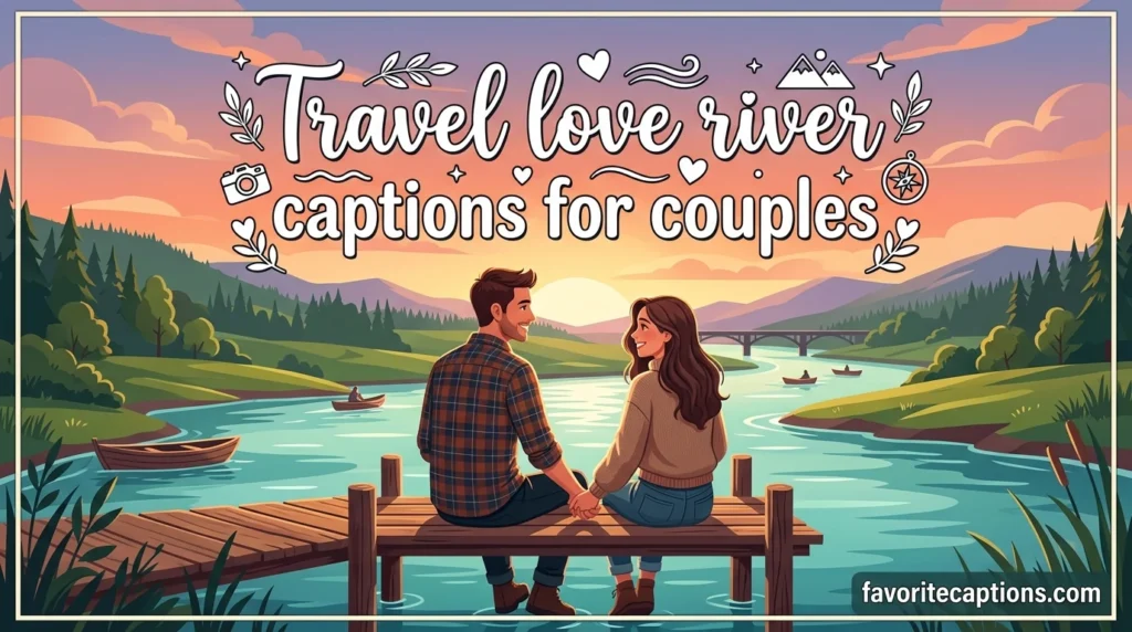 Travel love river captions for couples