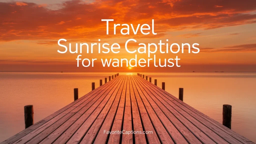 Travel sunrise captions for wanderlust