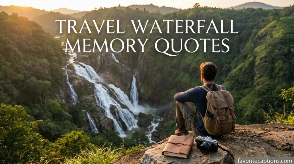 Travel waterfall memory quotes