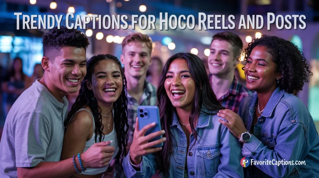 Trendy captions for hoco reels and posts