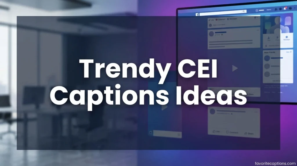 Trendy CEI Captions Ideas