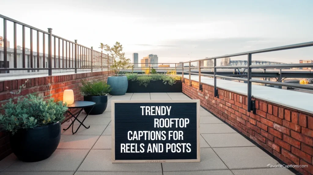 Trendy rooftop captions for reels and posts