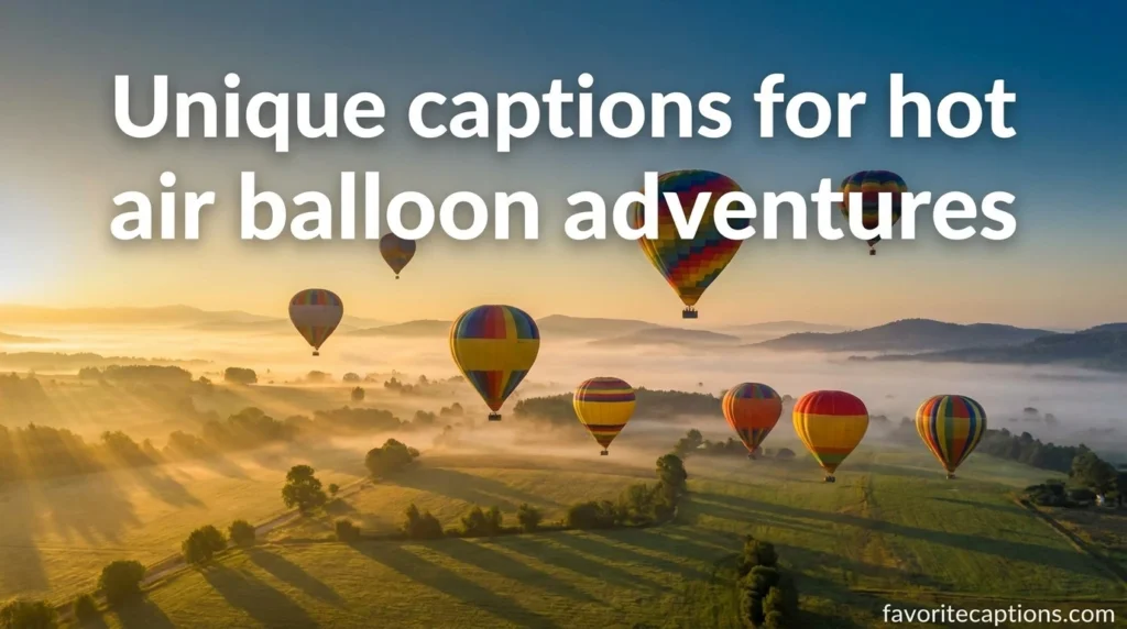 Unique captions for hot air balloon adventures