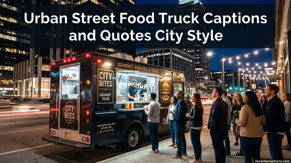Urban Street Food Truck Captions and Quotes City Style