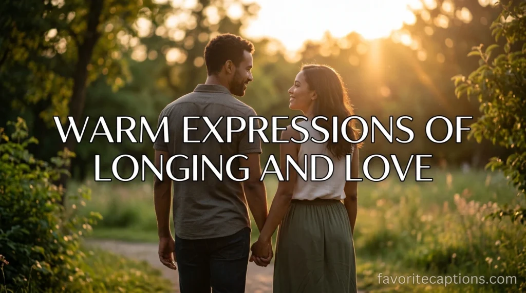 Warm expressions of longing and love
