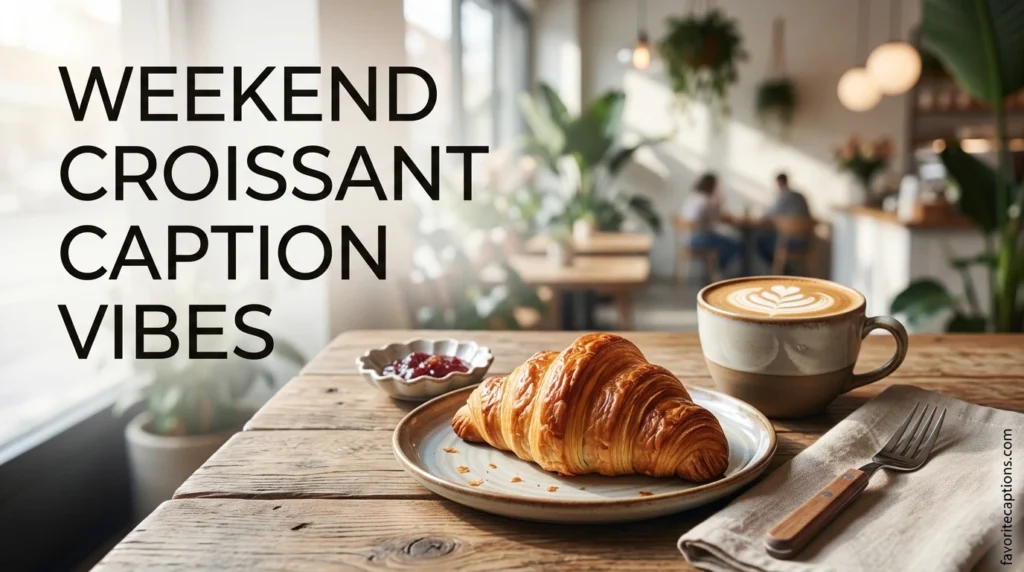 Weekend Croissant Caption Vibes