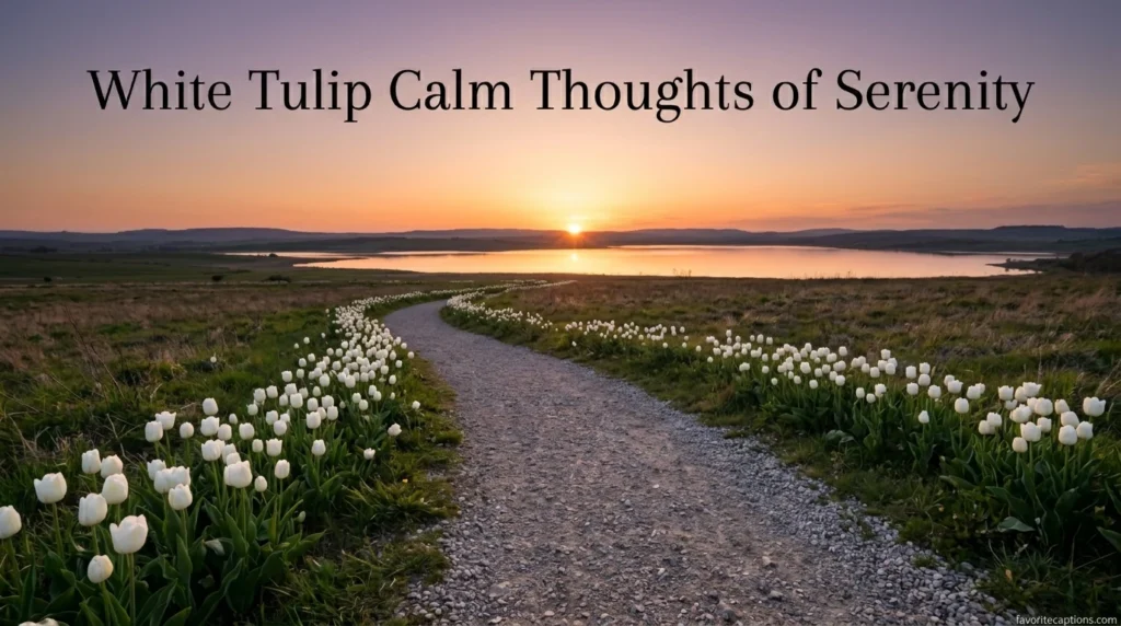 White Tulip Calm Thoughts of Serenity