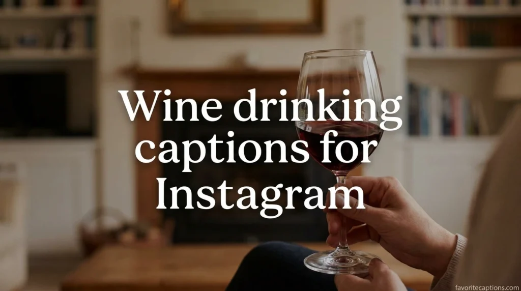 Wine drinking captions for Instagram