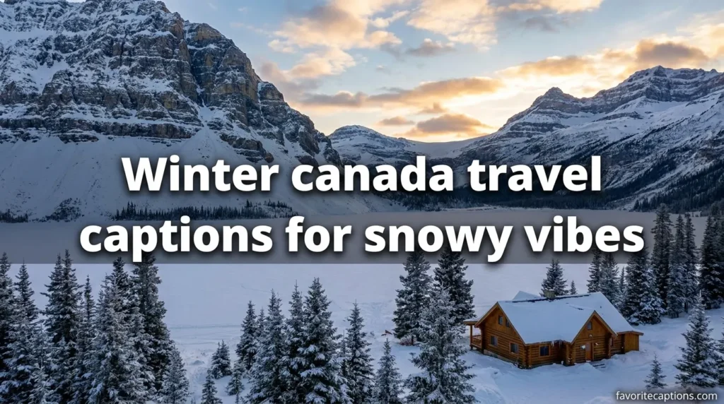 Winter canada travel captions for snowy vibes