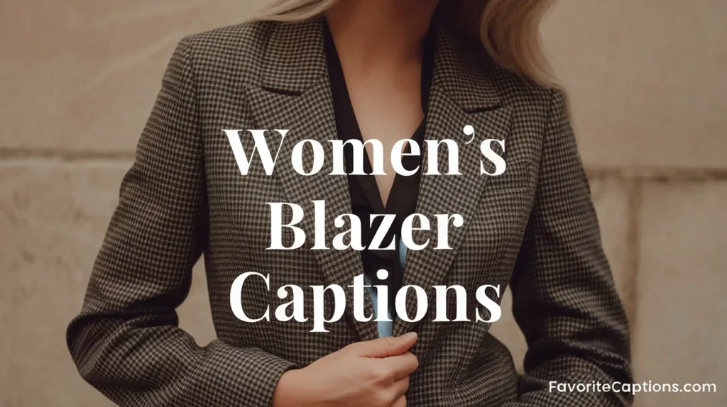 Women's blazer captions