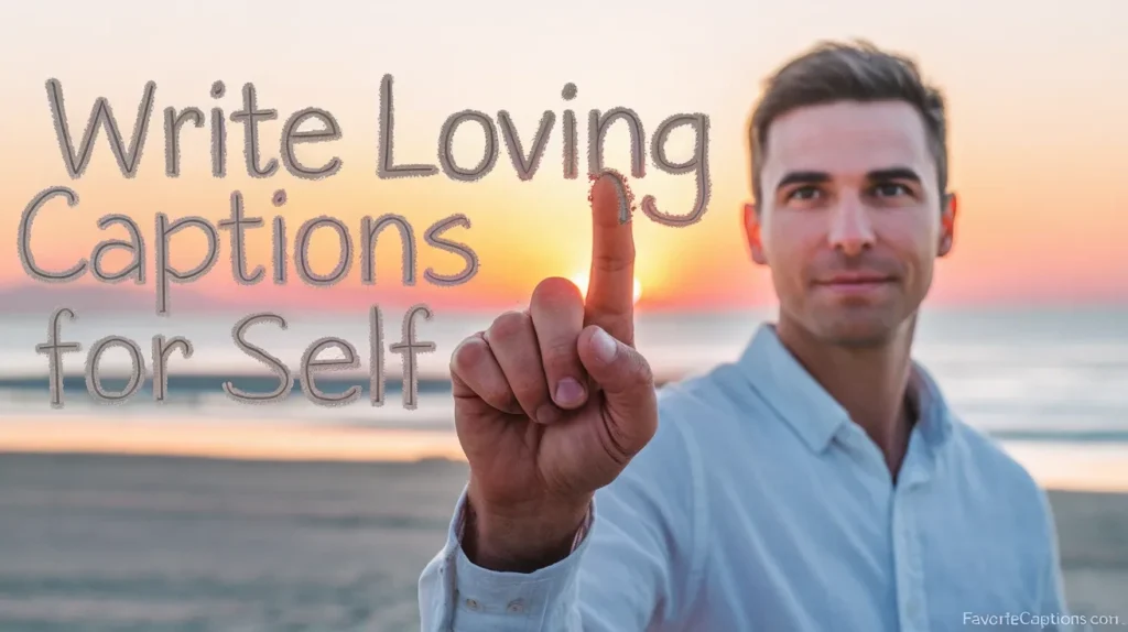 Write loving captions for self