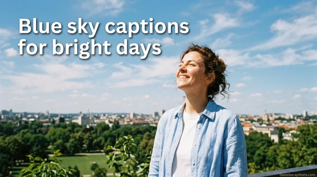 Blue sky captions for bright days