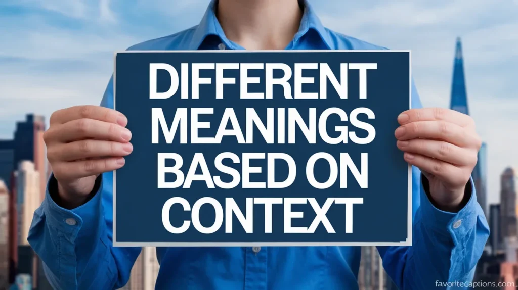 Different Meanings Based on Context