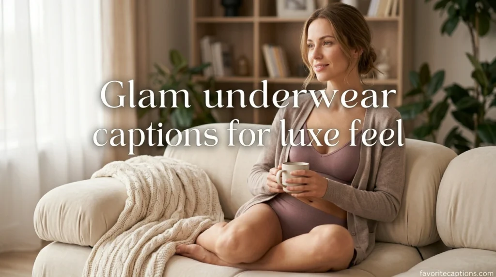 Glam underwear captions for luxe feel