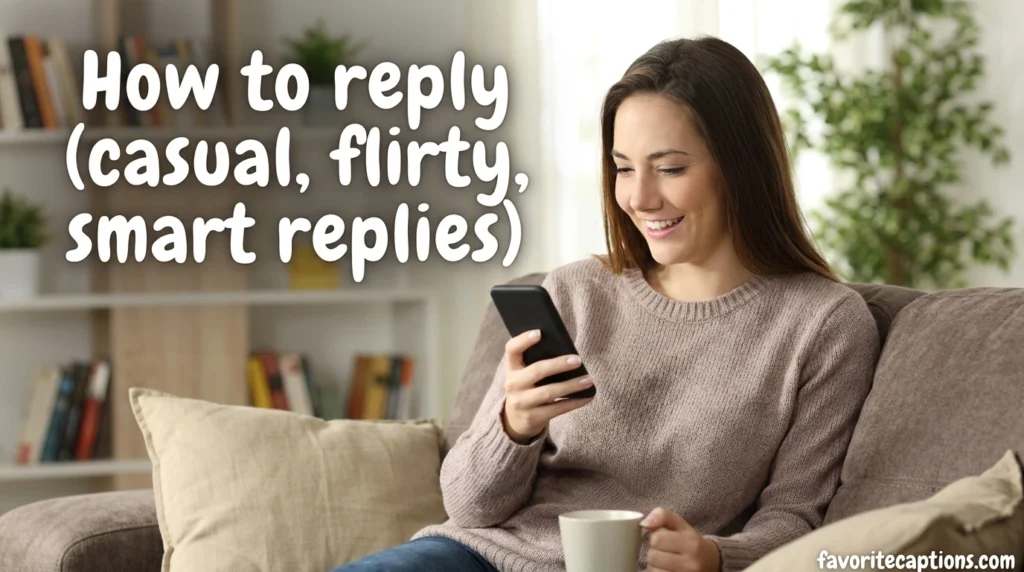 How to reply (casual, flirty, smart replies)