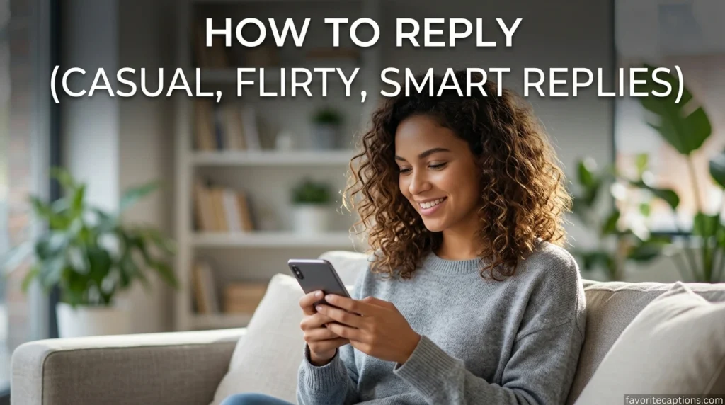 How to reply (casual, flirty, smart replies)