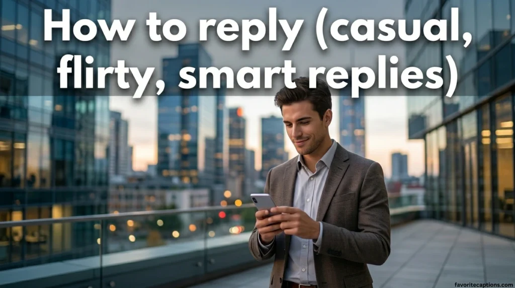 How to reply (casual, flirty, smart replies)