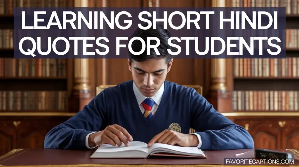 Learning short hindi quotes for students