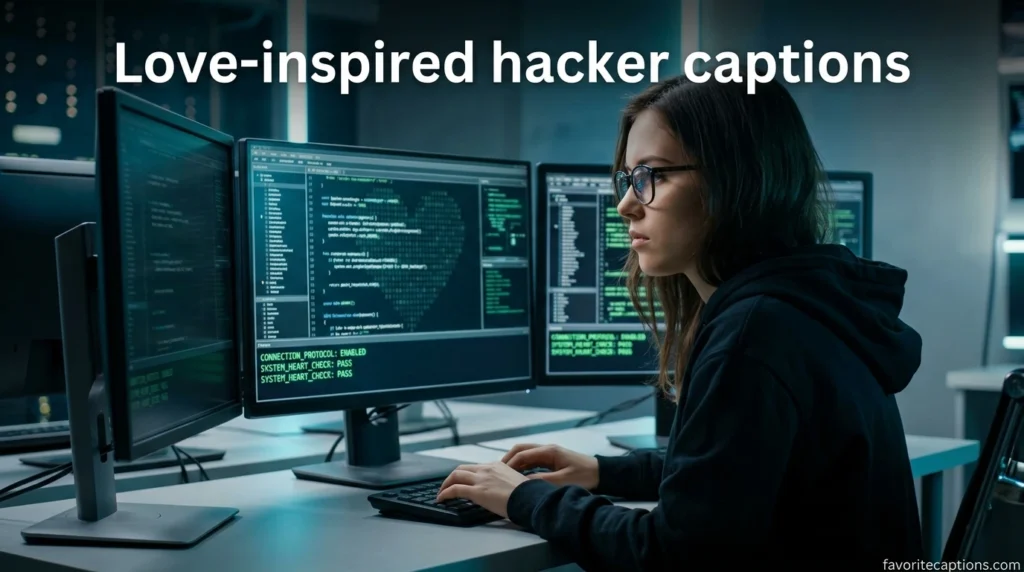 Love-inspired hacker captions