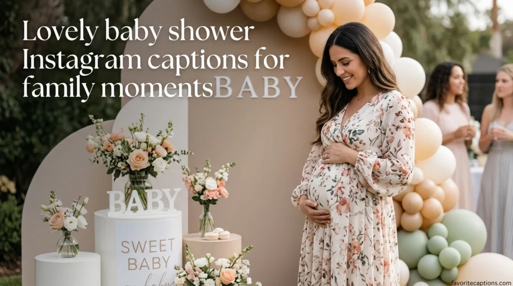 Lovely baby shower Instagram captions for family moments