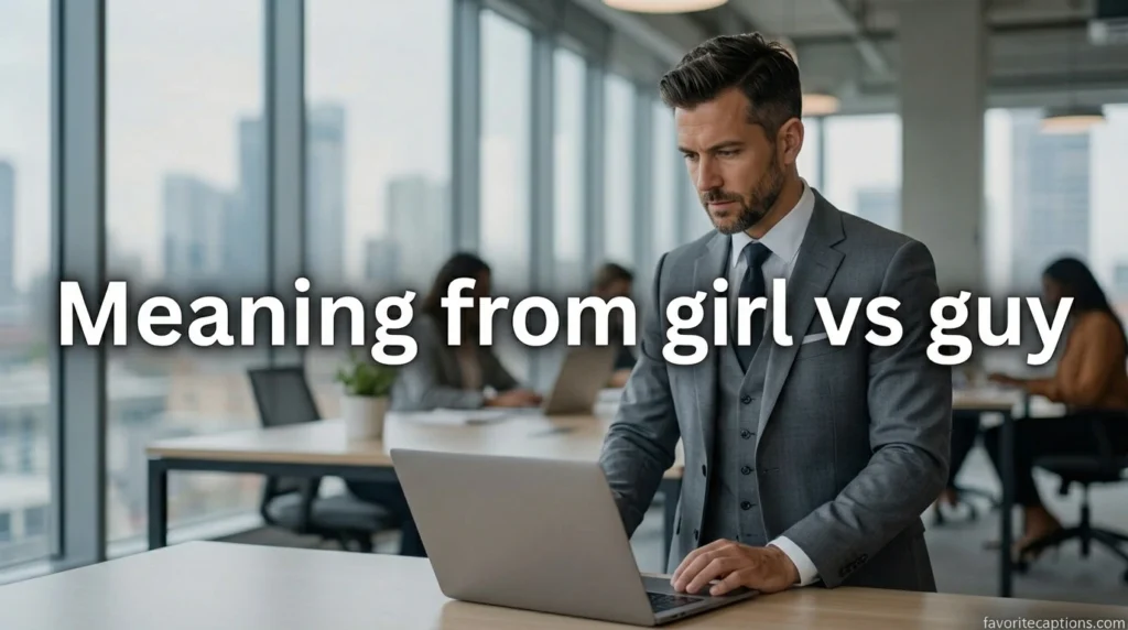 Meaning from girl vs guy