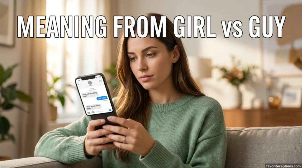 Meaning From Girl vs Guy