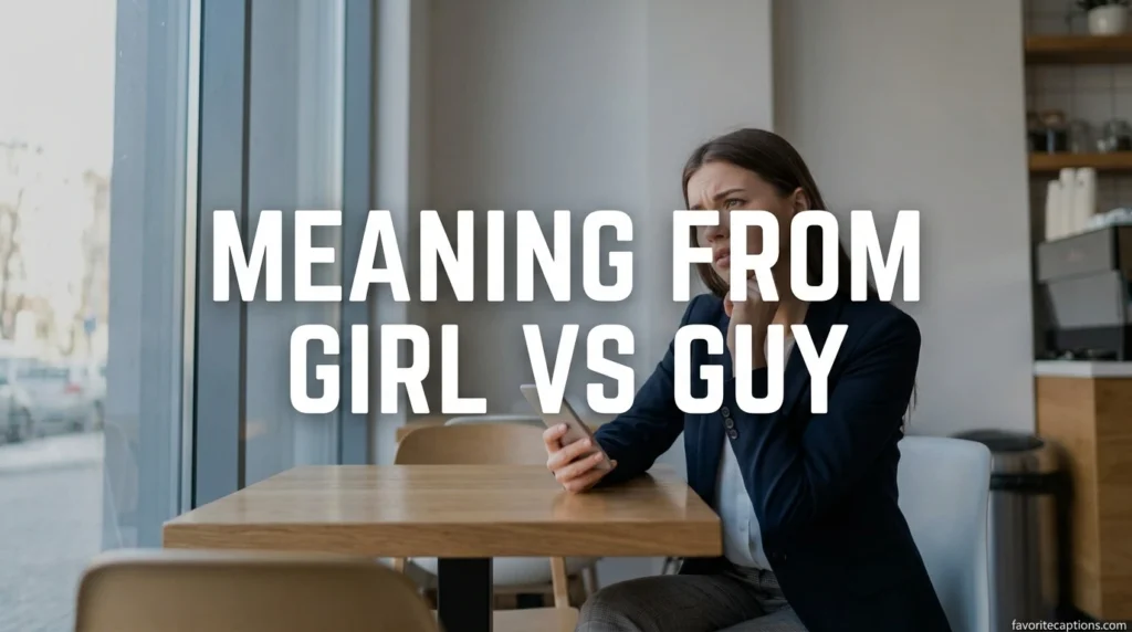 Meaning From Girl vs Guy