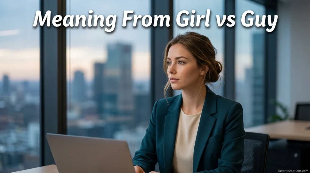 Meaning From Girl vs Guy